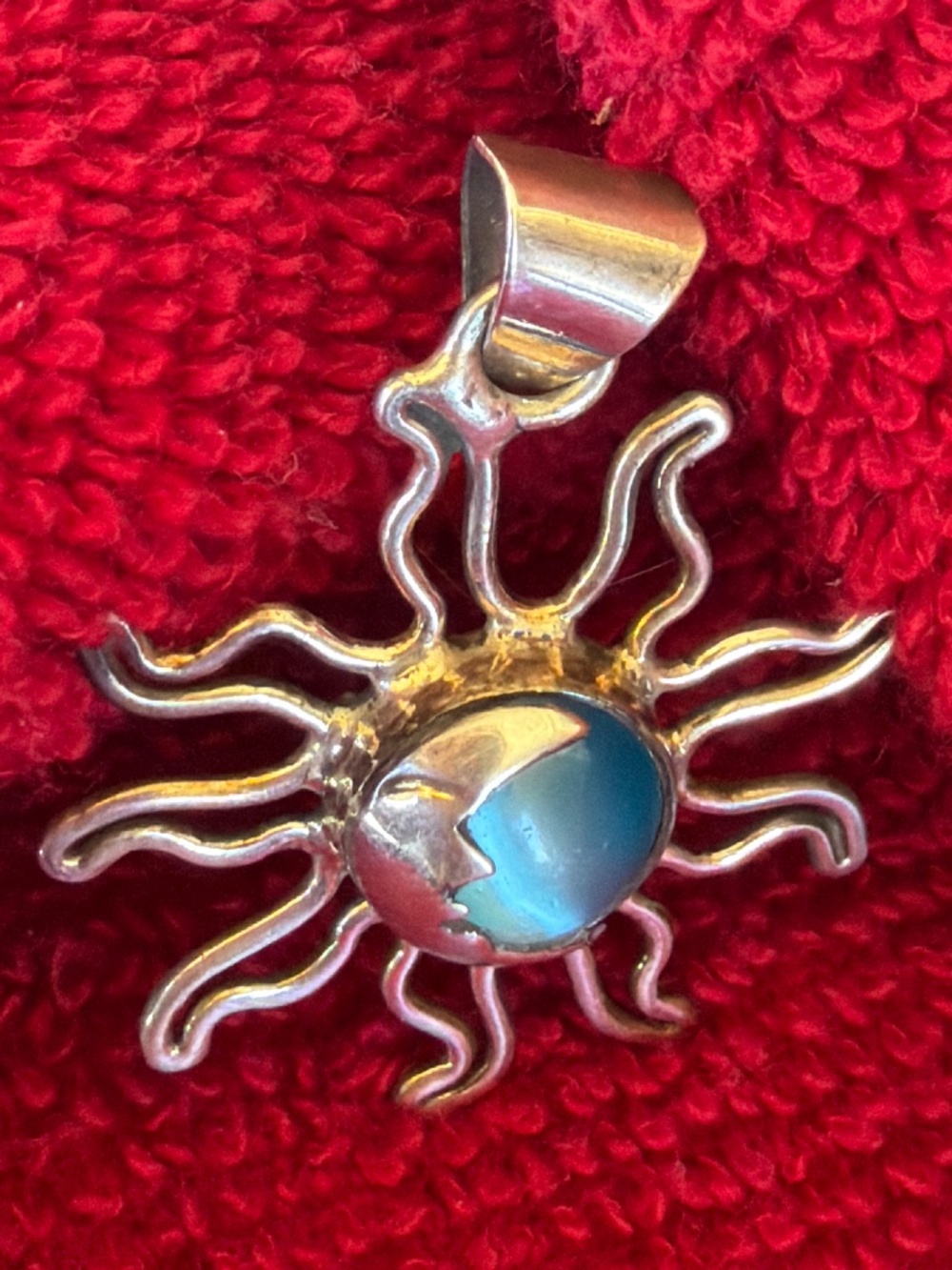 Sterling Silver Moon and Sun Pendant